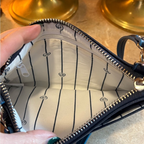 Brighton Navy Crossbody Bag with Heart Design - Picture 7 of 11